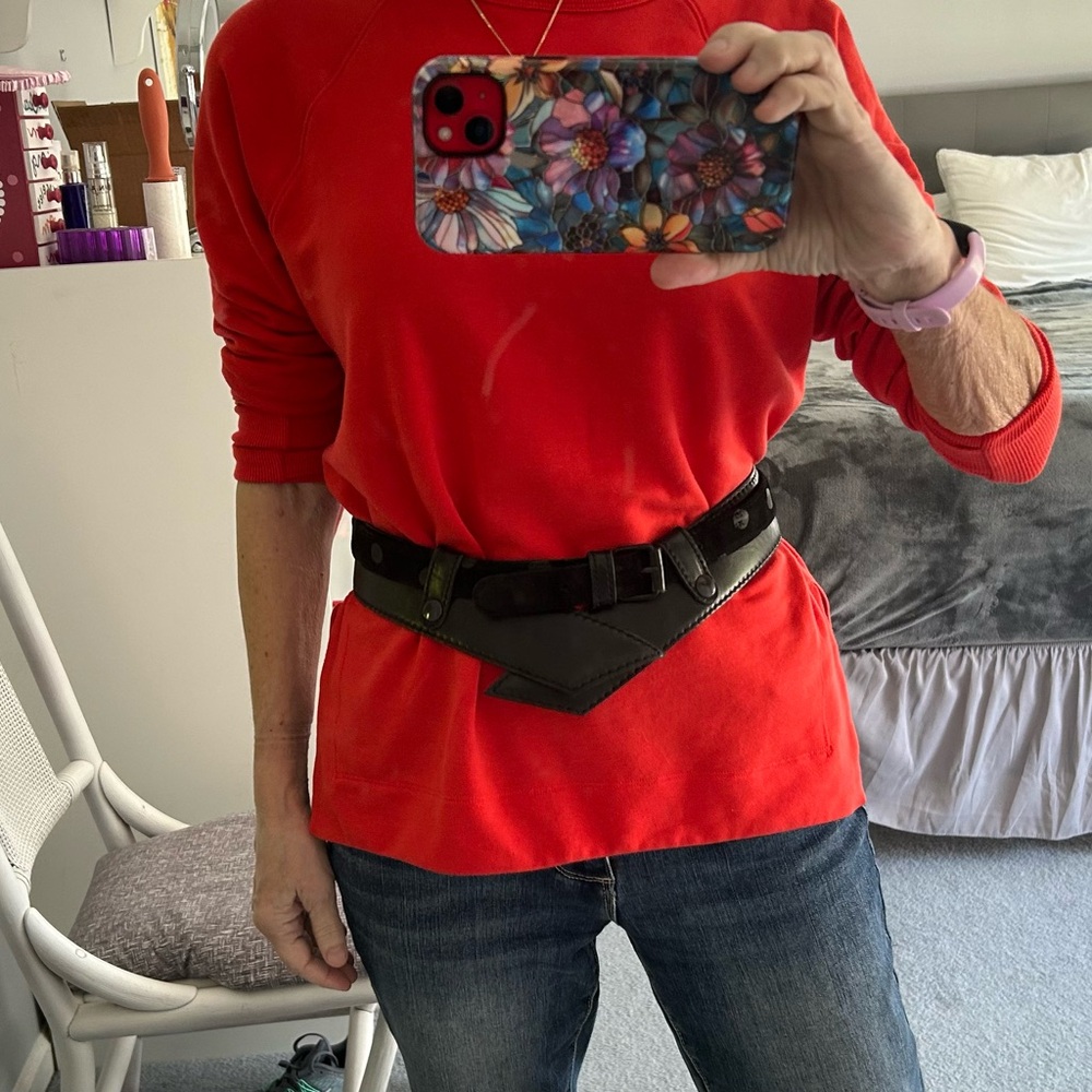 Vintage Sergio Rossi 2 piece leather/suede belt